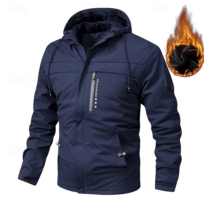 Per uomo Giacca in pile da escursione Inverno All'aperto Tenere al caldo Fodera di vello Giacche in pile Cerniera intera Scalate Campeggio / Escursionismo / Speleologia Viaggi Nero Bianco Verde del 2025 a $39.99 –P1