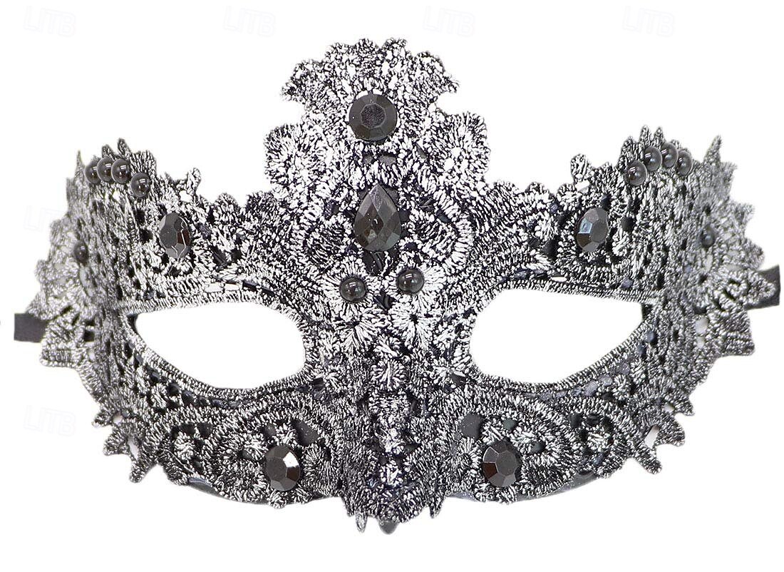 Halloween Maszk Velencei maszk Maszk egy boton Párok 2 db Farsangi maszk Fél arc Felnőttek Uniszex Mindszentek napja Farsang Mardi Gras Parti Party estélyi viselet Álarcos mulatság Egyszerű Halloween 2025 - $35.99 –P10
