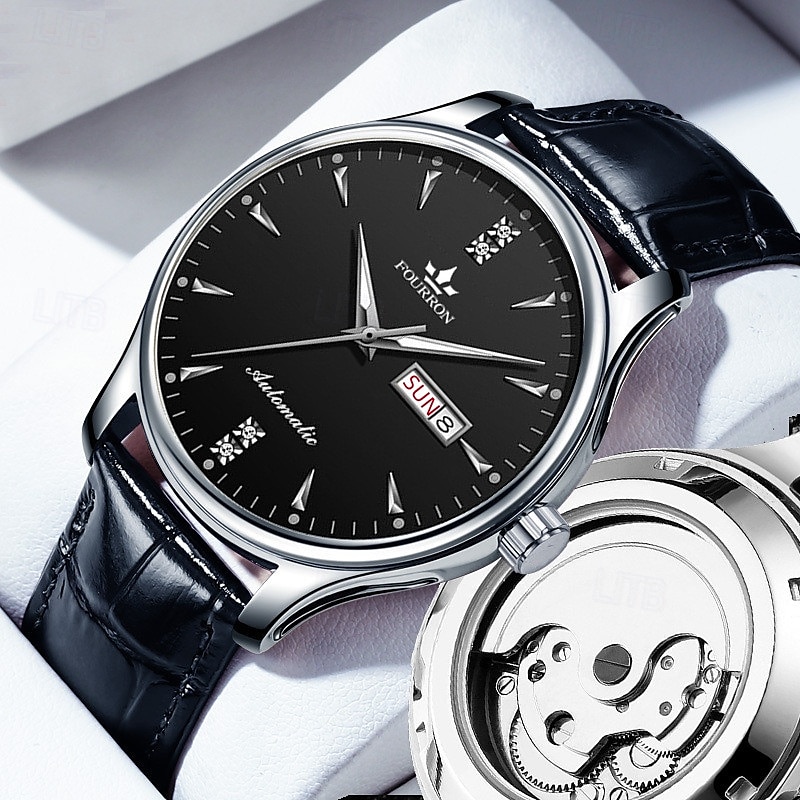 Hombre Relojes de cuarzo minimalista Deportes Reloj Casual Negocios Luminoso Calendario Fecha Semana IMPERMEABLE Piel Reloj 2025 - $27.99 –P1