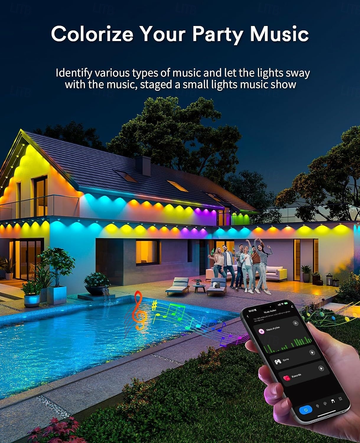 15M 30m Flexibele LED-verlichtingsstrips RGB-verlichtingsstrips Slimme lichten 30/60/90 LEDs 5050 SMD 10 mm 1 set RGB RGBIC (adresseerbare droomkleur) Creatieve lichtslingers Kerstverlichting 2026 - $145.99 –P8