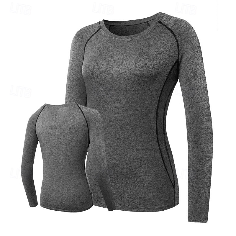 Damskie Koszulka kompresyjna Sportowa koszula Koszulka gimnastyczna Koszula fitness Długi rękaw Tee Tshirt Codzienny Athleisure Jesień Solidne kolory Szybkie wysychanie Miękka Oddychający Trening w 2025 - $18.99 –P8