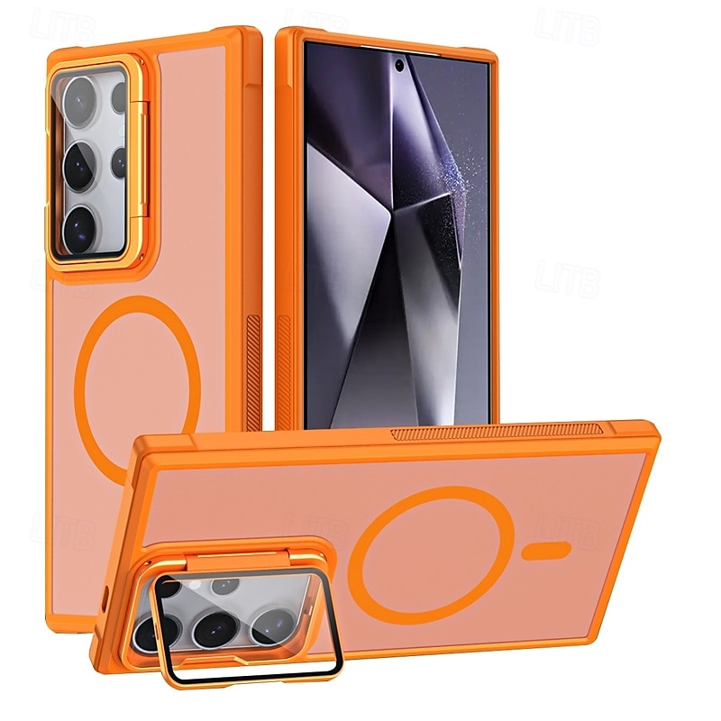 telefon Etui Til S25 Ultra S24 Plus S24 S24 FE S23 S23 Ultra S23 Plus S21 FE S20 FE Lommebok-kortveske med stativ Magnetisk Støtte trådløs lading Kontor / Bedrift TPU Akryl PC 2025 - $14.99 –P3