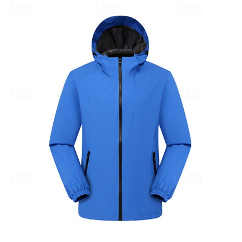 Men's Softshell Jacket Hiking Jacket Outdoor Windproof Water Resistant Windbreaker Jacket Lightweight Puffer Jacket Traveling Black Red Navy Blue Royal Blue Orange 2025 - $36.99 –P7