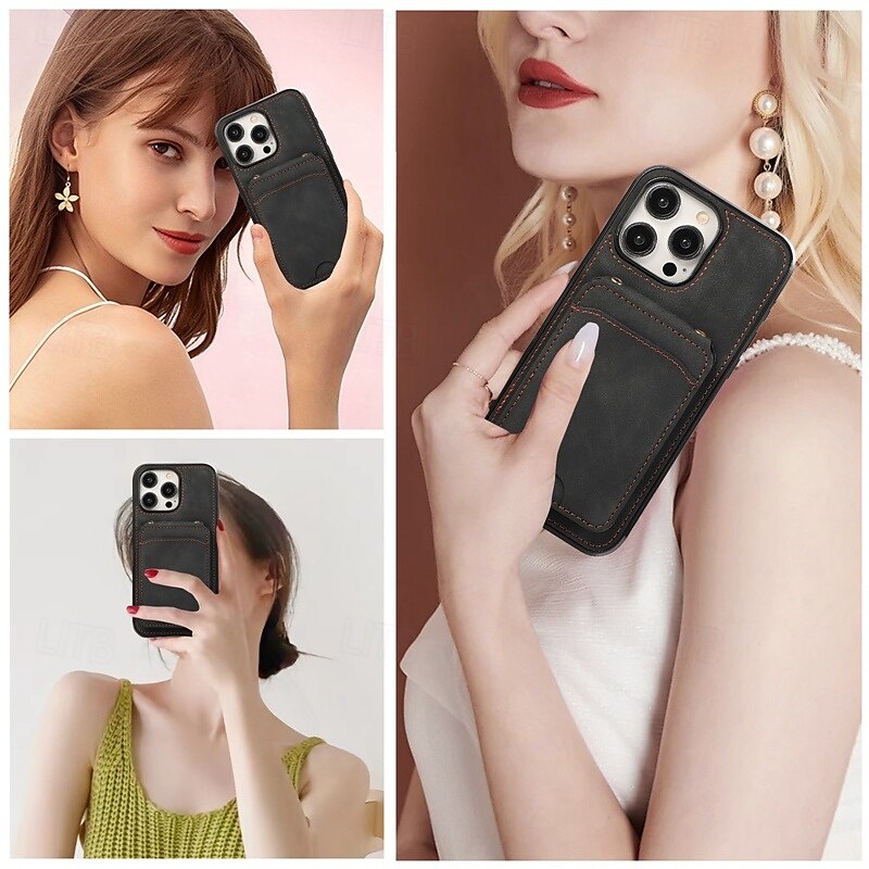 Phone Case For iPhone 16 Pro Max Plus iPhone 15 Pro Max Plus iPhone 14 13 12 11 Pro Max Plus Mini SE Back Cover with Stand Holder Magnetic with Lanyard Retro TPU PU Leather 2025 - $17.99 –P8