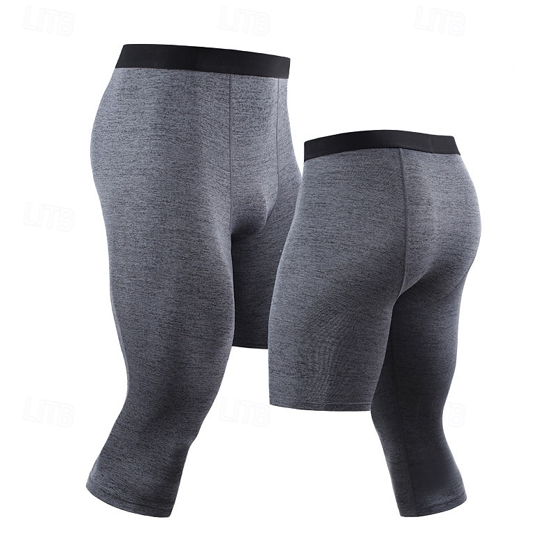 Муж. Шорты для бега Компрессионные шорты Карман Эластичный пояс Леггинсы В помещении на открытом воздухе Для занятий спортом Лето Весна Быстровысыхающий Мягкий Для тренировки Power Flex 2026 - $17.99 –P10