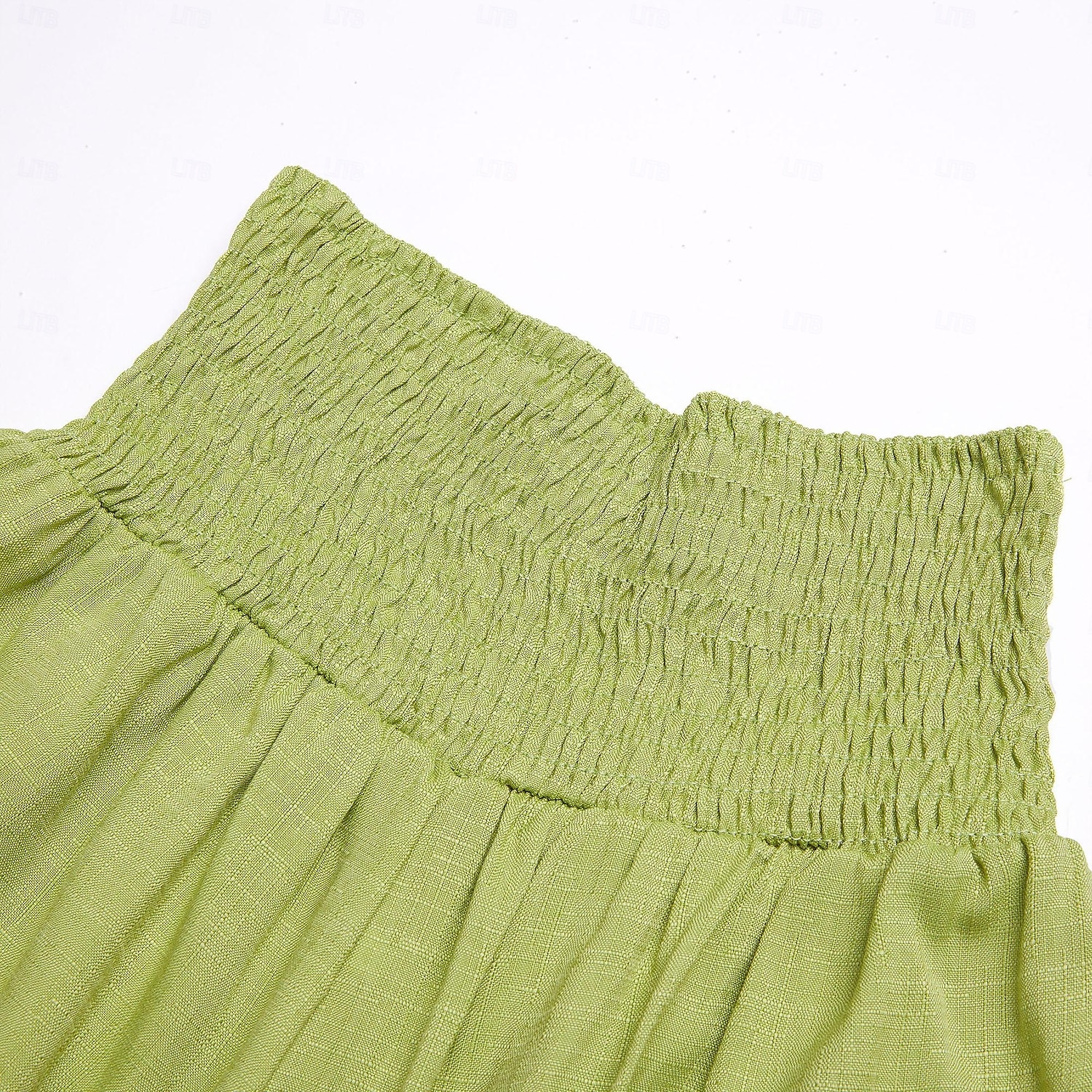Women's Cotton Linen Pants Wide Leg Trousers Fashion Casual Lounge Full Length High Waist Baggy Micro-elastic Vacation Daily Apple Green Black White Dark Navy Autumn / Fall 2025 - $18.99 –P4