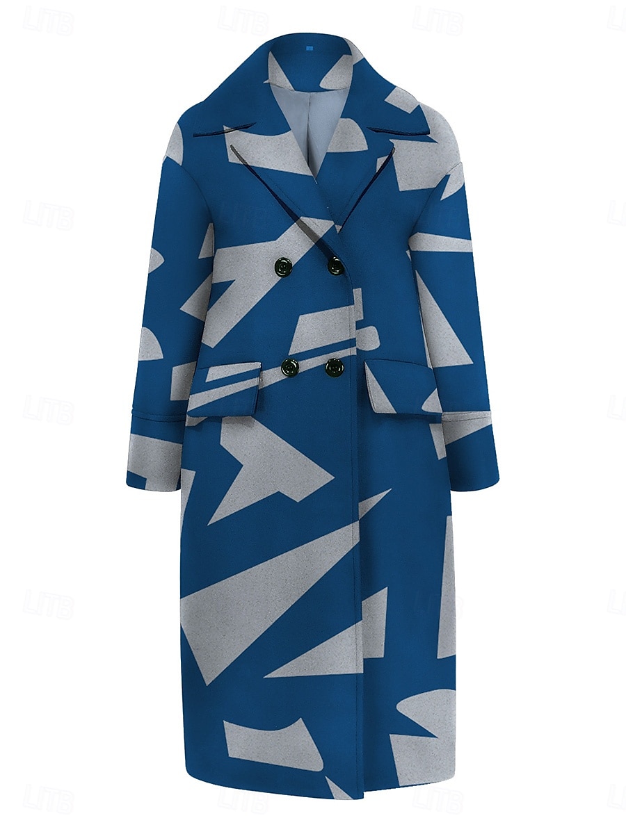 Mujer Abrigo de invierno Abrigo Capa / Capas Resistente al Viento Mantiene abrigado Bolsillo Casual Estilo callejero Bloque de color Vacaciones Trabajo Calle Ropa Cotidiana Botonadura Simple Cuello 2025 - $45.99 –P7