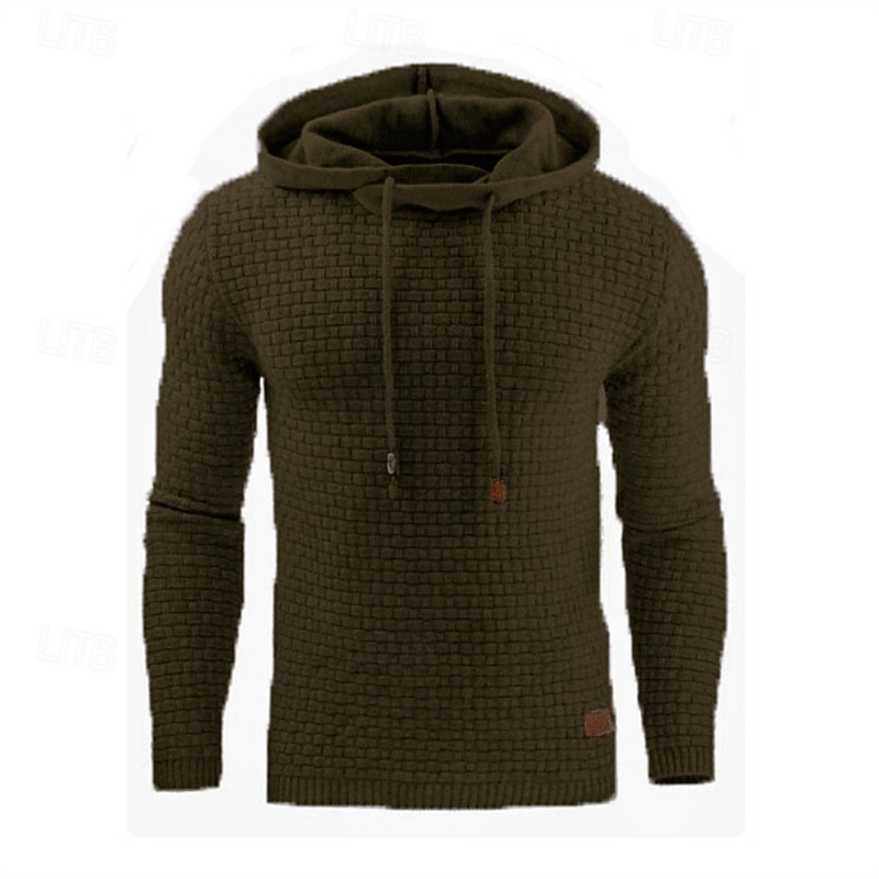 Pánské Kapuce Meruňková Černá Bílá Armádní zelená Rubínově červená Kapuce Bez vzoru Žakár Kapsy Rýhovaný S texturou Sporty a outdoor Denní Dovolená Polyester Šik ven Základní Na běžné nošení Jaro 2025 - $14.49 –P12