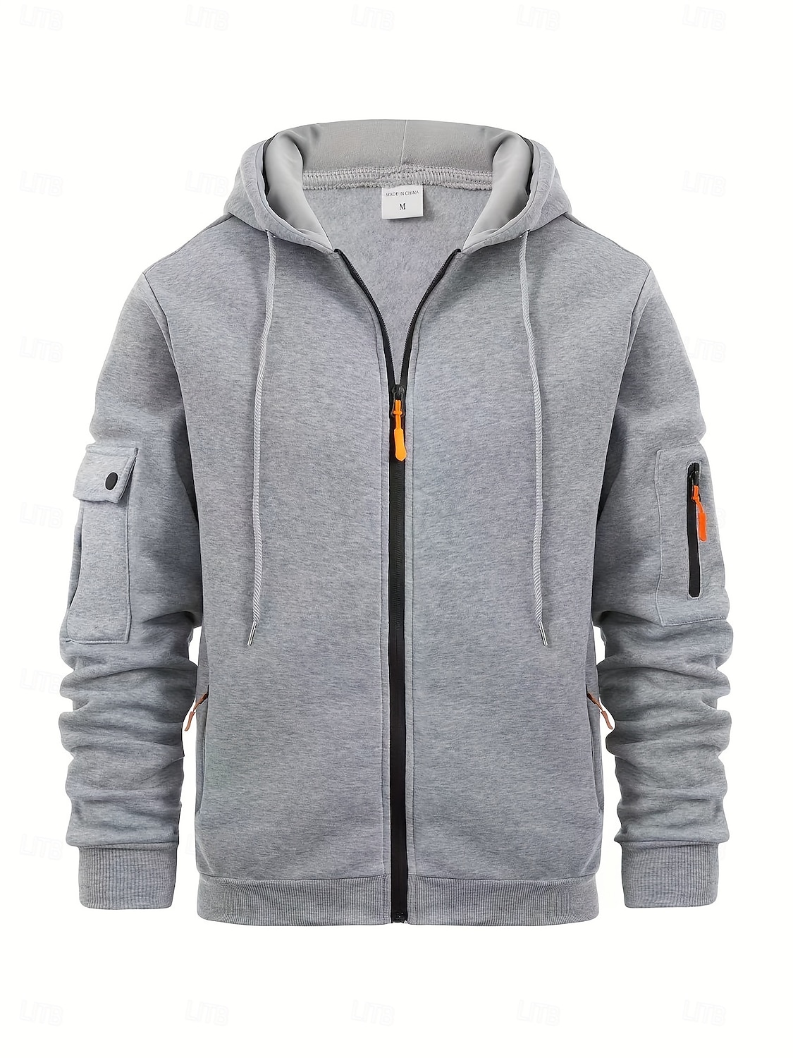 Moletom Tático Mil-Tec Com Zíper - Poliéster E Algodão Preto