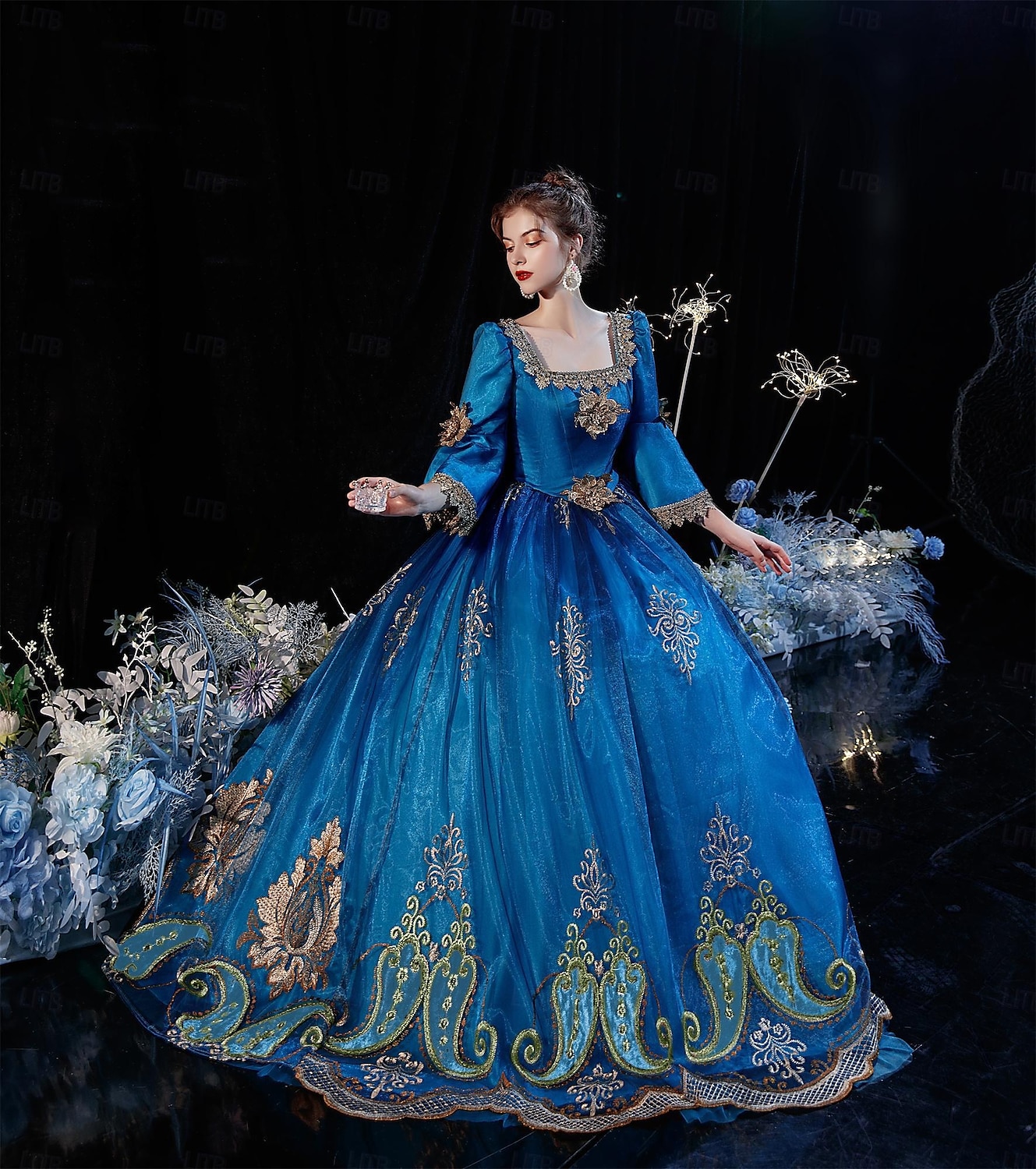Gothic Victorian Vintage Inspired Dress Party Costume Prom Dress Princess Shakespeare Solid Color Ball Gown Women's Royal Halloween Carnival Valentine's Day Party Evening Party Masquerade Adults' 2025 - $190.99 –P6