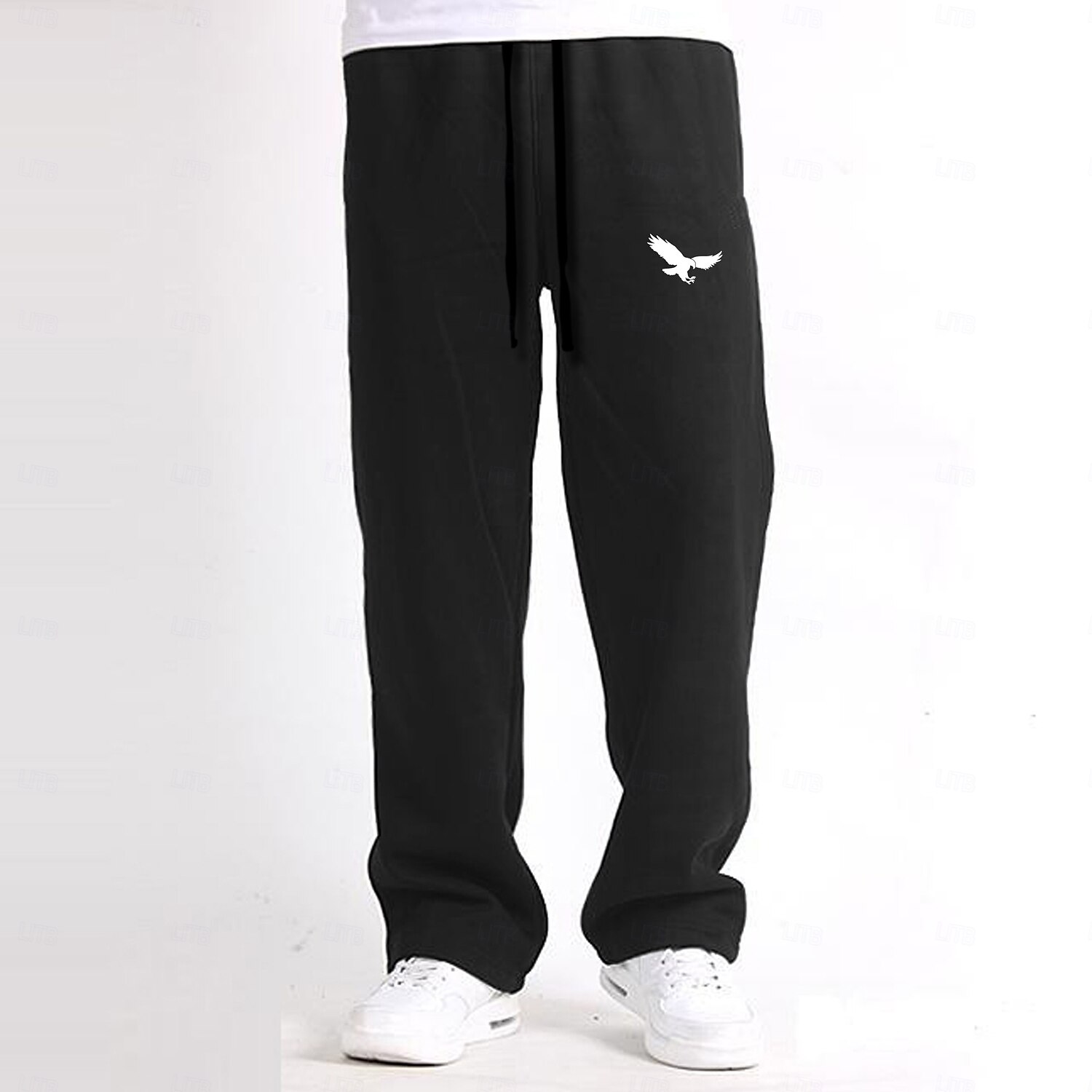 Herren Adler Jogginghose Jogger Thermohose Fleece-Jogginghose Elastischer Kordelzug in der Taille Brautkleider schlicht Alltagskleidung Tasche Hose mit geradem Bein Winter 3D-Druck Schwarz Dunkelblau 2025 - $41.99 –P4