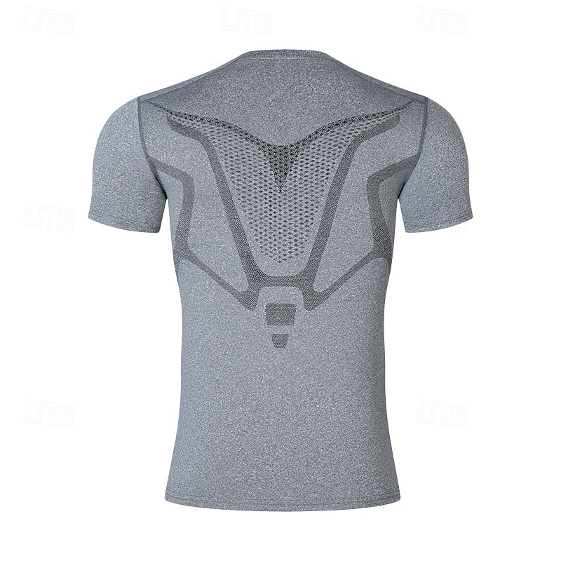 Per uomo T-shirt Compressione Maglia Atletica Maglia da palestra Camicia fitness Manica corta Maglietta Informale Athleisure Traspirante Asciugatura rapida Compressione Allenamento in palestra Corsa del 2025 a $5.99 –P11