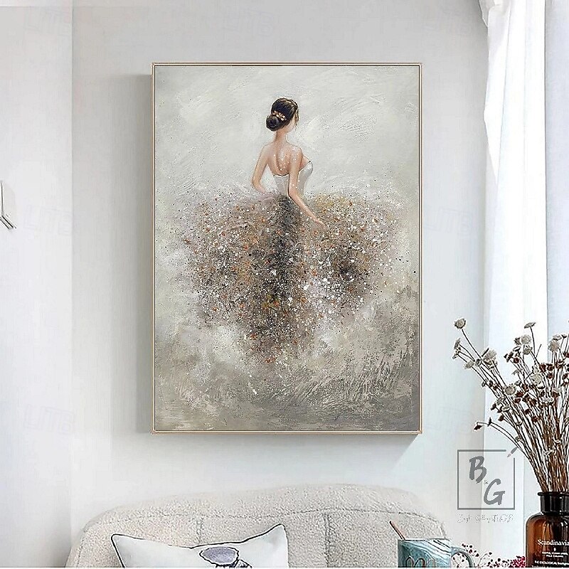 Mädchen Malerei handgemachte Tänzerin Ölgemälde auf Leinwand handgemachte Ballerina Fine Art Ballerinas Ölgemälde Ballett Ölgemälde Wand-Dekor handgemalte Ballerina Malerei moderne Wand-Dekor 2026 - $101.99 –P7