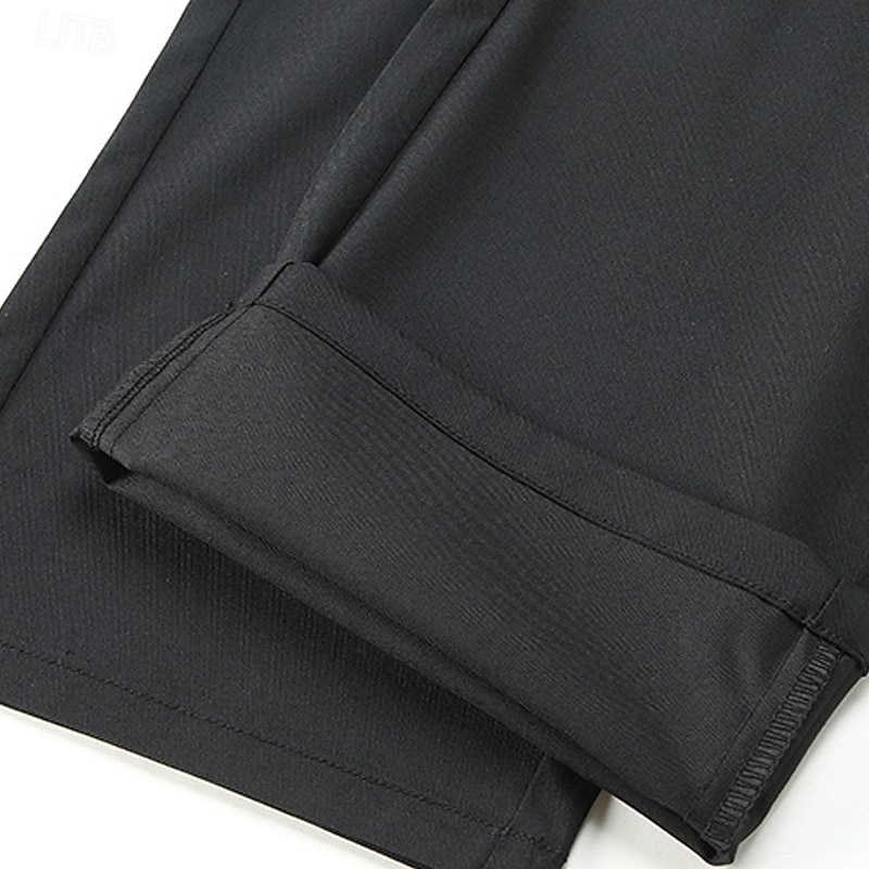 Pánské Promoce Oblekové Kalhoty Kalhoty chinos Knoflíky Kapsy Bez vzoru Pohodlné Formální Párty Práce Módní Klasický styl Černá Námořnická modř Lehce elastické 2025 - $29.99 –P14