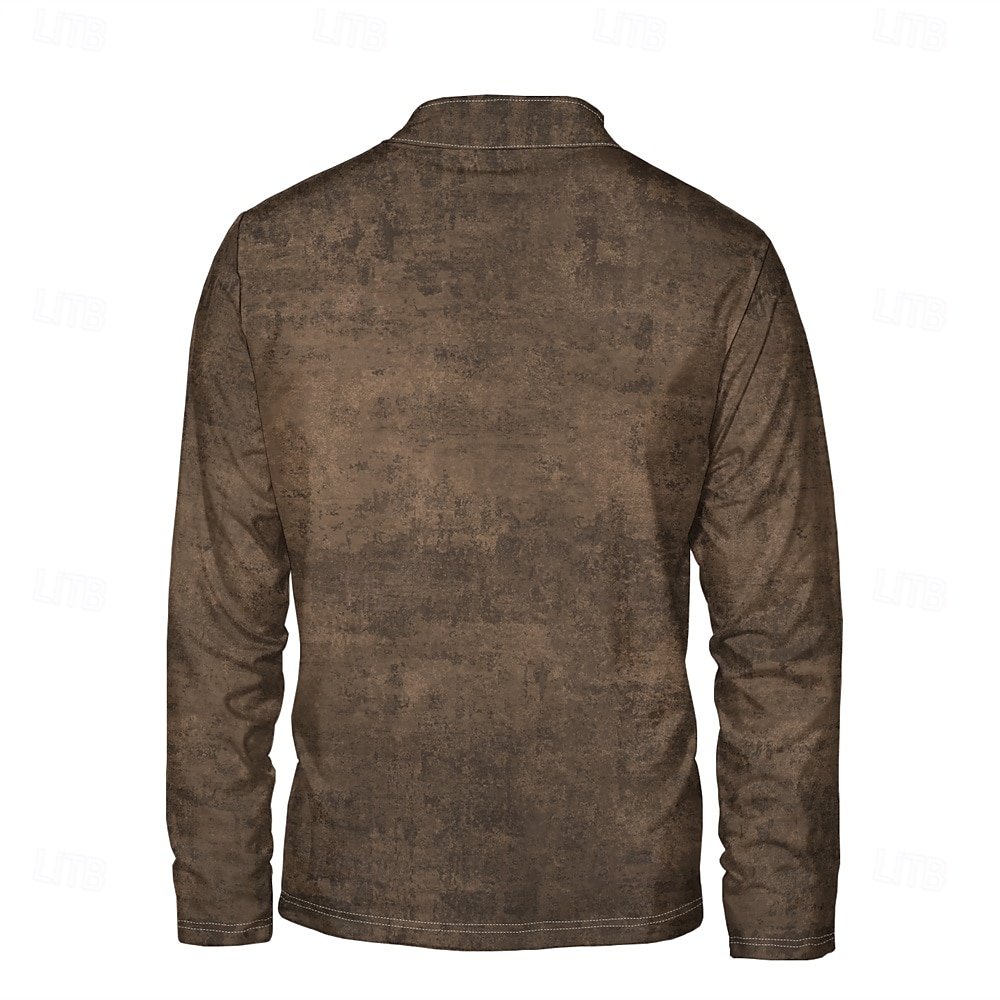 Per uomo Tinta unita / tinta unita Felpe Felpa con cerniera a un quarto Manica lunga Felpa Colletto alla coreana Giornaliero Informale Vintage retrò Stampa 3D Da mare Per uscire Abbigliamento di del 2025 a $29.99 –P4