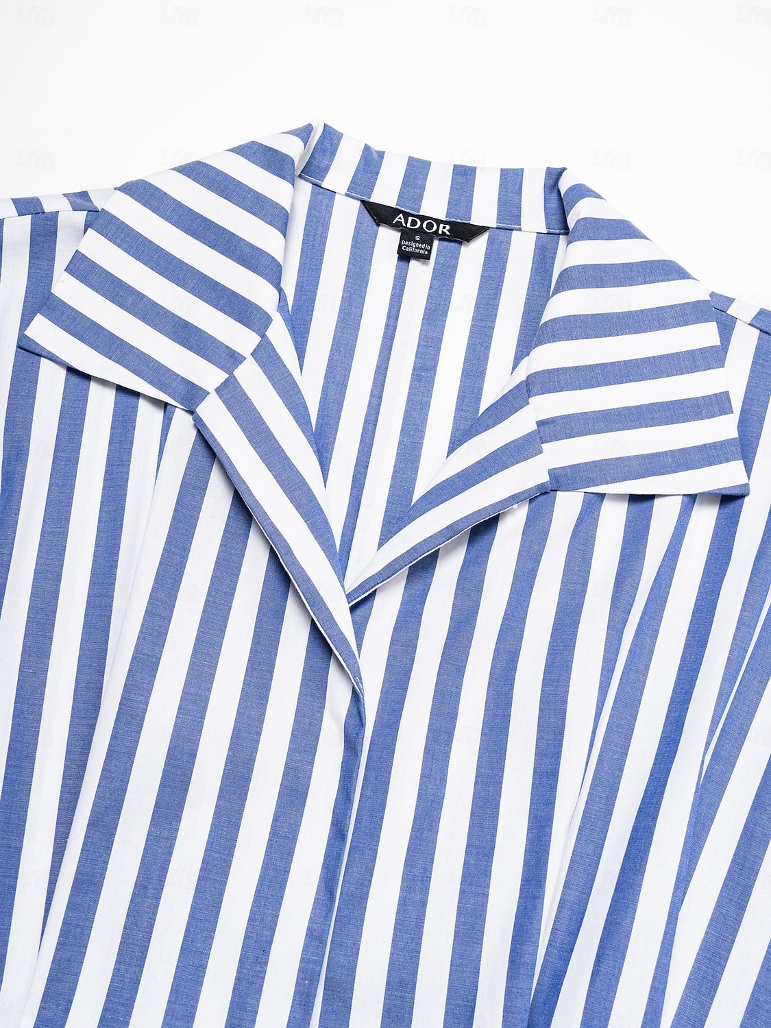 Cotton Stripe Button Up Maxi Shirt Dress 2025 - $73.99 –P9