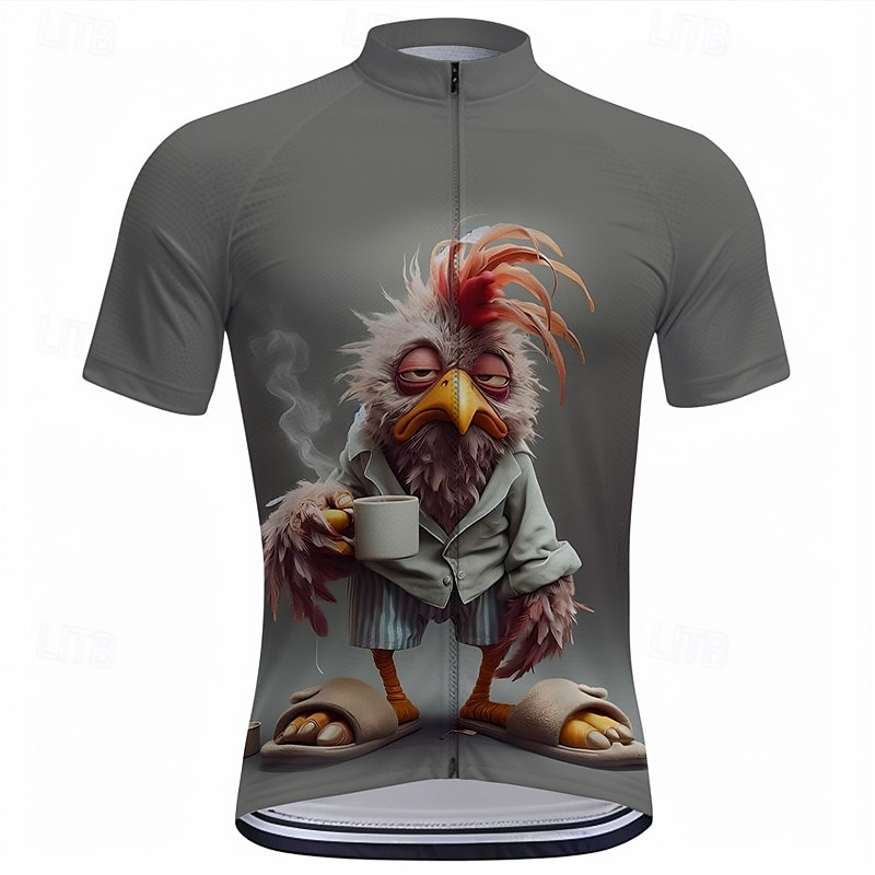 Per uomo Maglia da Ciclismo Animale Cartoni animati Manica Corta Bicicletta Maglietta Top con 3 tasche posteriori Mountain Bike MTB Ciclismo su strada Asciugatura Rapida Cerniera Frontale Assorbente del 2026 a $30.99 –P1