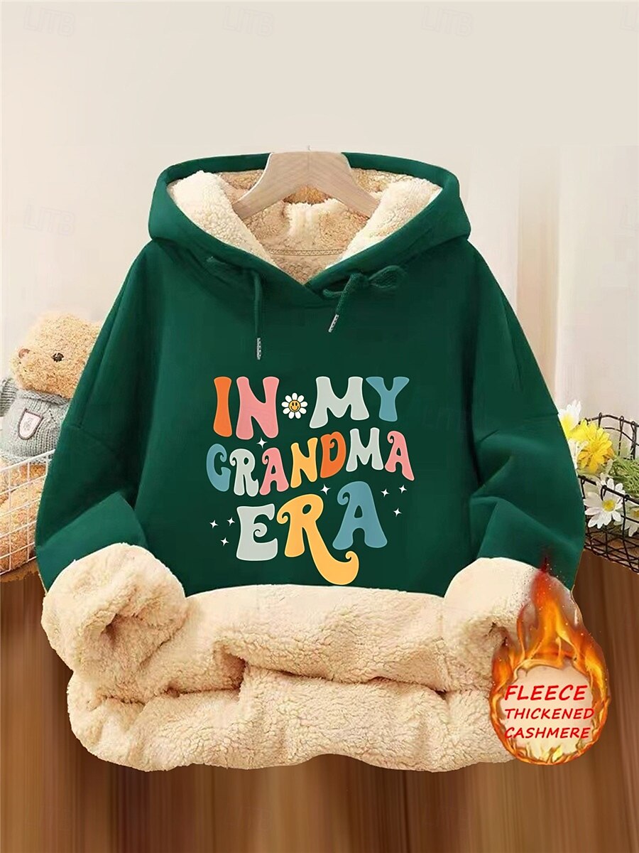 Women's Hoodie Sweatshirt Fleece Letter Street Dailywear Pocket Print Casual Hoodie Long Sleeve Micro-elastic Fall Winter Comfrt Breathable Soft Fabric 2025 - $36.99 –P5