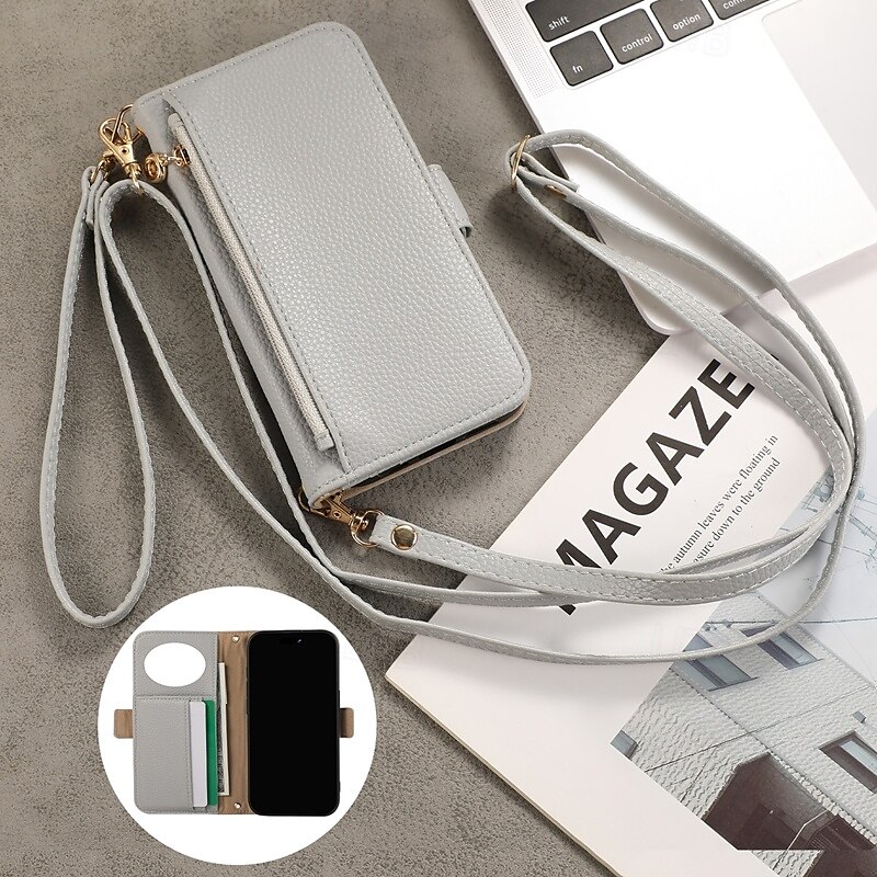 2025年 電話 ケース 用途 iPhone 16 Pro Max プラス iPhone 16 Proマックス iPhone 15 プロマックスプラス iPhone 15 Pro Max iPhone 14 13 12 11 Pro Max Plus Mini iPhone 14 Pro Max iPhone 13 12 11 Pro Max バックカバー スタンド付き ジッパ- リストストラップ付き コレクション – $21.99 –P14