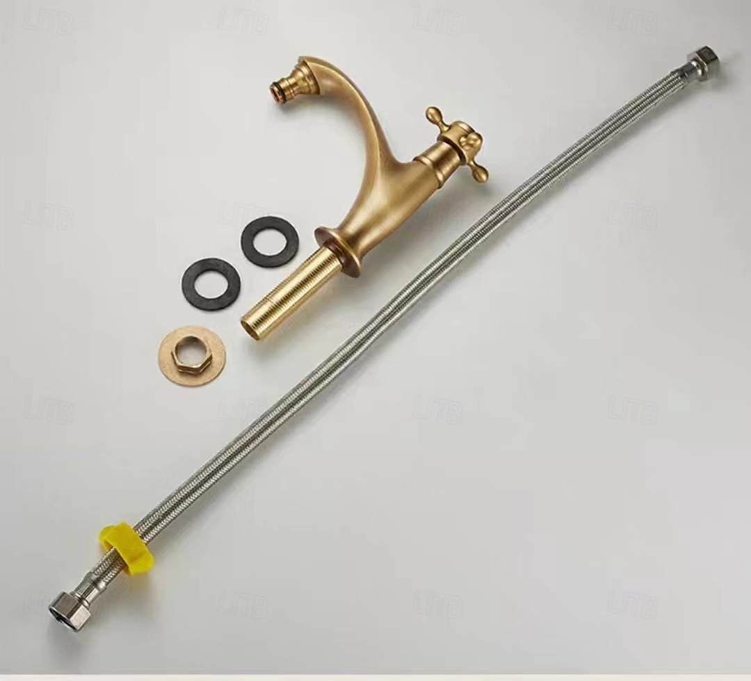 Bathroom Sink Faucet Antique Brass Single Handle One Hole Centerset Mount Lavatory Bathroom Vanity Faucet 2025 - $64.99 –P2