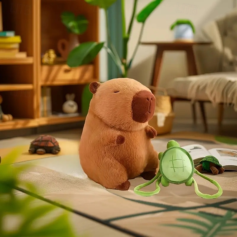 Brinquedo de Pelúcia Capivara de 9 Polegadas Brinquedo de Simulação Anime Boneca Fofa Animais de Pelúcia Boneca Macia Presente de Natal e Presente de Ação de Graças de 2026 por $30.99 –P2