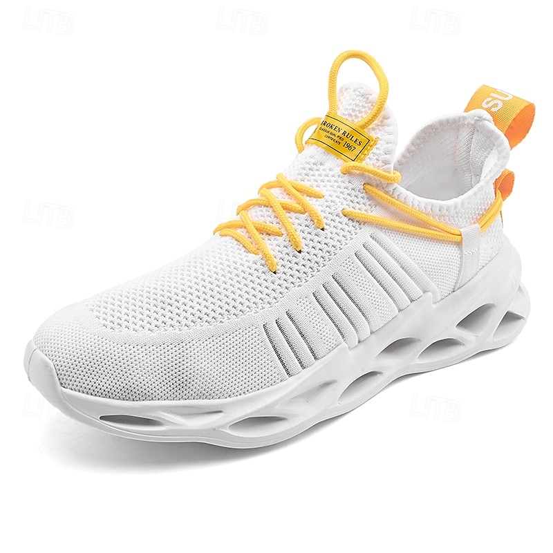 scarpe da corsa traspiranti da uomo verde neon – scarpe sportive leggere con suola ammortizzata per sport e attività all'aperto del 2025 a $46.99 –P9