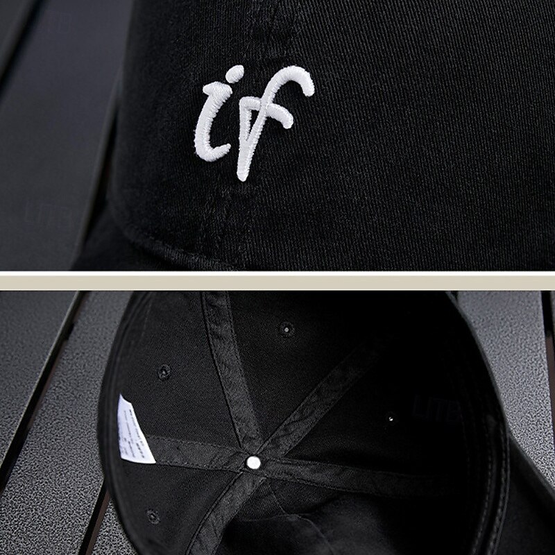 Herren Cap Basecap Sonnenhut Kappe Schwarz Wein Polyester Bestickt Modisch Brautkleider schlicht Strasse Täglich Buchstabe Einstellbar Sonnenschutz Atmungsaktiv 2025 - $12.99 –P11