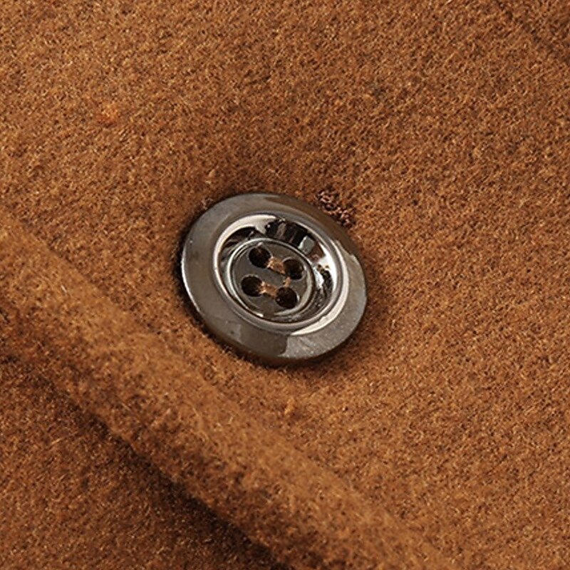 Herr Vindtät jacka Yllekappa Trenchcoat Dagligen Semester Höst vinter Ylle Håller värmen Vindtät Ytterkläder Kläder Mode Klassisk Slät Ficka Kavajslag Enkelknäppt 2025 - $69.99 –P3