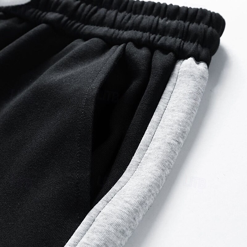Homens Calças Esportivas Corredor Calças Calça casual Patchwork Com Cordão Cintura elástica Tecido Conforto Quente Comprimento total Ao ar livre Casual Diário Esportes Moda Preto Cinzento de 2025 por $25.99 –P8