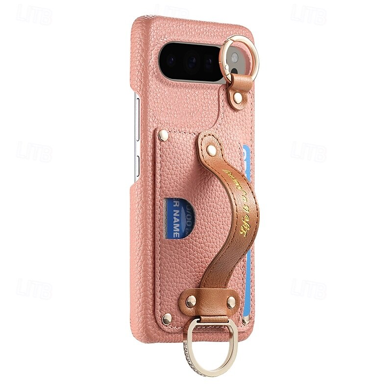 Handy Hülle Handyhüllen Für Pixel 9 Pro XL Pixel 8 Pro Rückseite mit Halterung mit Handschlaufe Kartenschlitz Retro TPU PU-Leder 2025 - $18.99 –P9