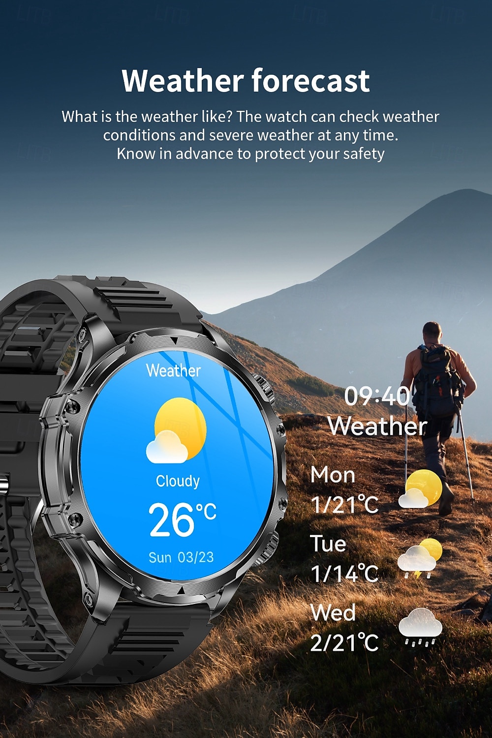 696 AK75 Smart Watch 1.85 inch Smart Band Fitness Bracelet Bluetooth Pedometer Call Reminder Sleep Tracker Compatible with Android iOS Men Hands-Free Calls Message Reminder Step Tracker IPX-0 52mm 2025 - $62.99 –P19