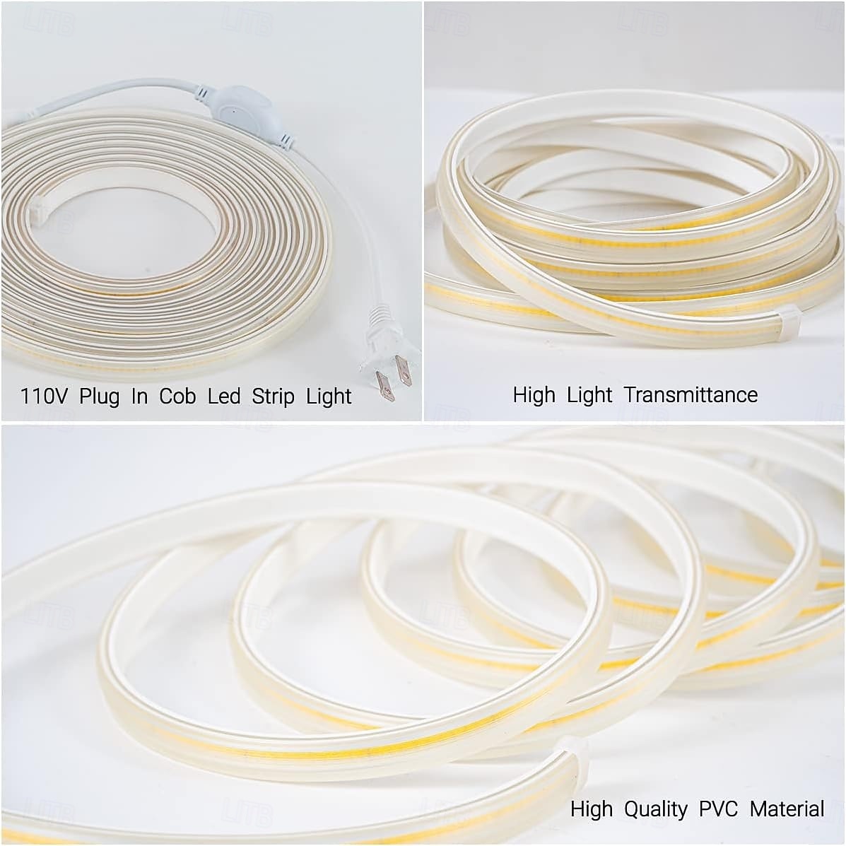 COB LED Light Strip 5-50 Meters Waterproof, Super Bright, Flexible Tape with EU/US Plug 288 LED/m Flexible Strip Light for Bedroom Indoor & Outdoor 2026 - $30.99 –P4