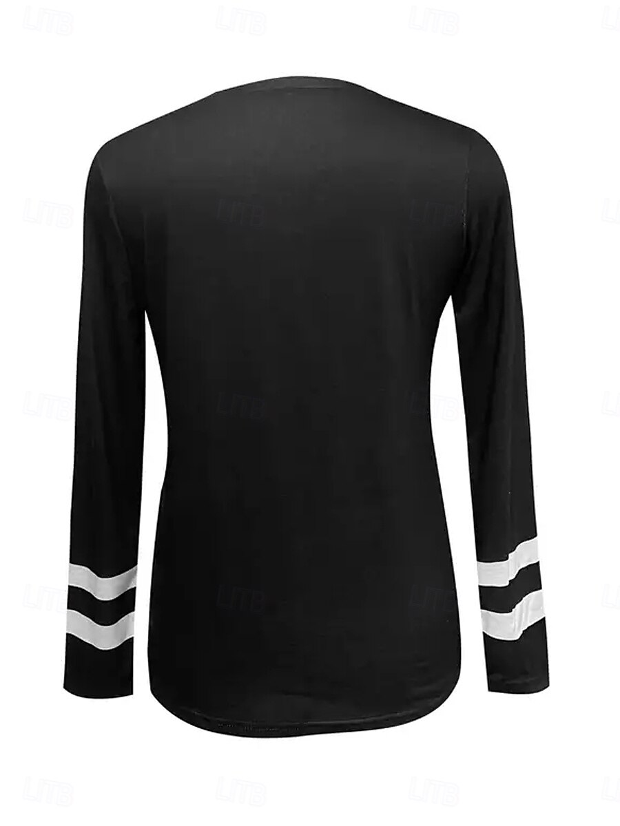 maglione da donna per le feste con scollo a V e motivo a luci, manica lunga, casual, vestibilità comoda, abbigliamento invernale per le feste, maglione lavorato a maglia, nero, multicolore, taglie del 2025 a $22.99 –P3