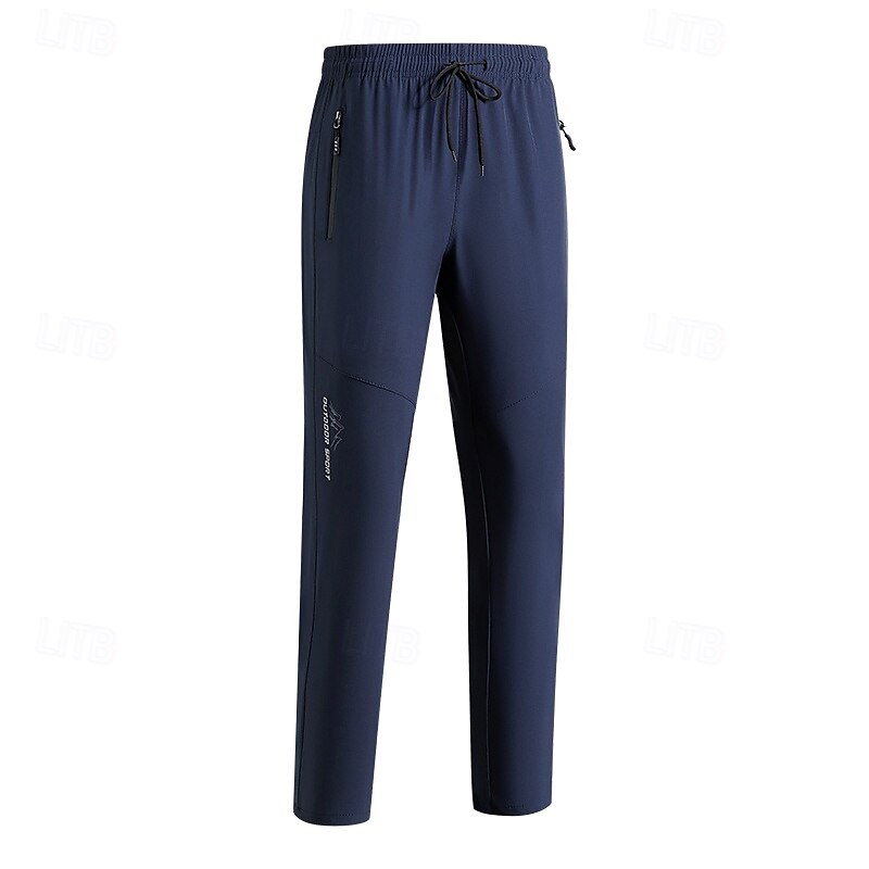Men's Pants Trousers Hiking Pants Outdoor Pants Sport Casual Daily Elastic Elastic Drawstring Design Plaid / Striped / Chevron / Round Full Length Casual Activewear Black Dark Blue Micro-elastic 2025 - $24.99 –P1