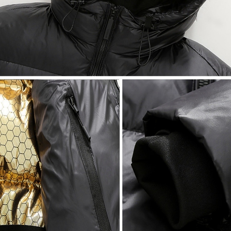 Men's Winter Coat Puffer Jacket Padded Zipper Pocket Polyster Pocket Outdoor Long Fashion Casual Thermal Warm Windproof Winter Plain Black Puffer Jacket 2026 - $91.99 –P7