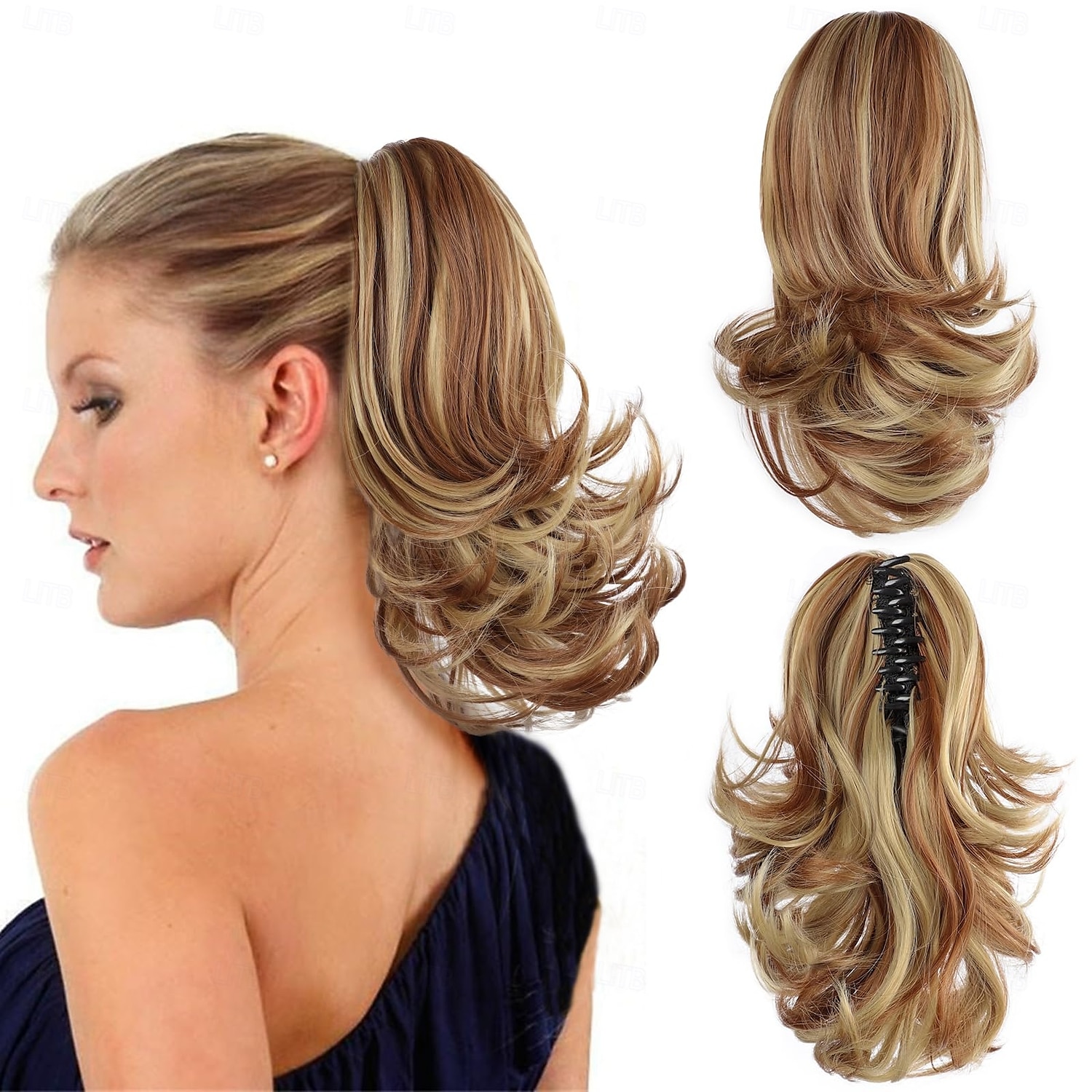 2025年 ドローストリング ポニーテール ソフト / ナチュラル / 簡単なドレッシング 合成 ヘアピース ヘアエクステンション カール 12 インチ パーティー / パーティー/フォーマル / 日常 コレクション – $14.49 –P13