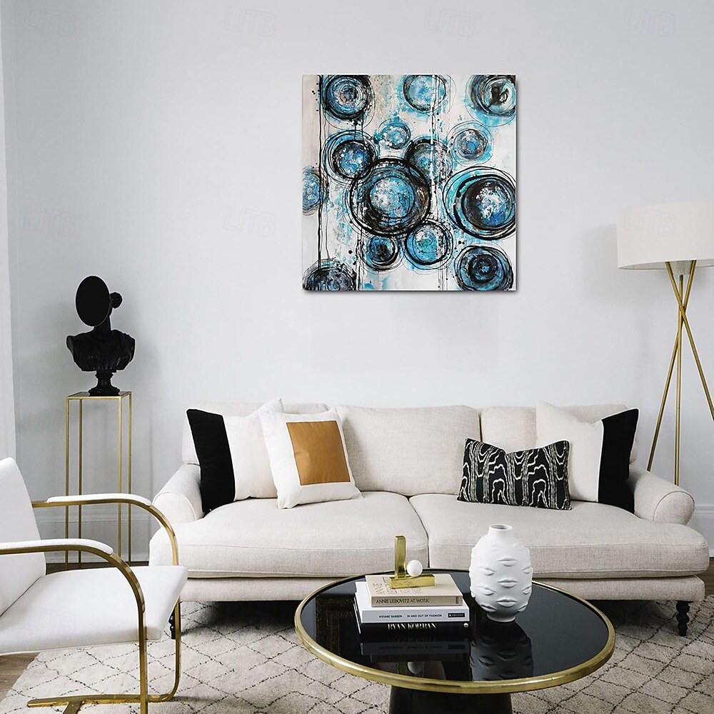 handgemachtes Ölgemälde auf Leinwand, Wandkunst, Dekoration, modern, strukturiert, abstrakt, Kreis, für Zuhause, Tanzstudio, Dekor, gerollt, rahmenlos, ungedehntes Gemälde 2025 - $54.99 –P4