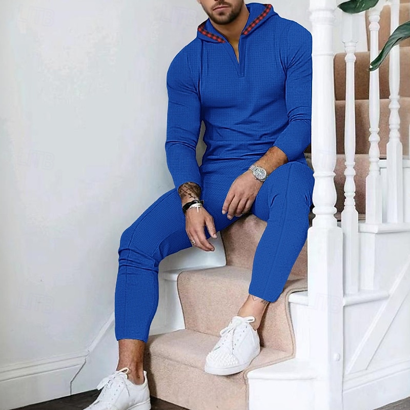 Hombre Sudadera Tracksuit Negro Blanco Azul Real Caqui Gris Con Capucha Plano 2 Piezas Deporte Diario Festivos Ropa de calle Básico Casual Primavera & Otoño Ropa Sudaderas con capucha Sudaderas 2026 - $50.99 –P1