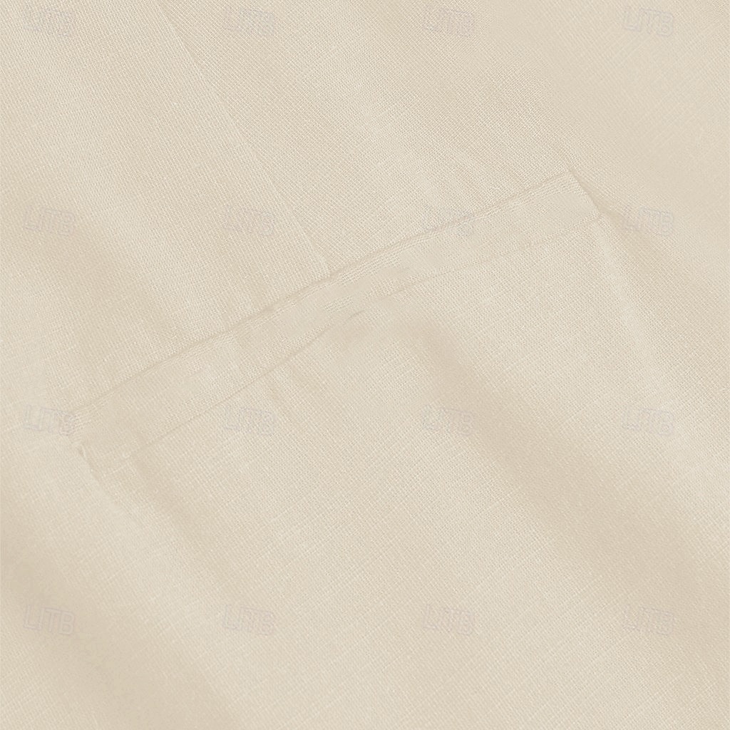 Herre Bukser Helfarge Full lengde Formell Bryllup utendørs Elegant Ferie Hvit Beige Mikroelastisk 2025 - $26.99 –P6