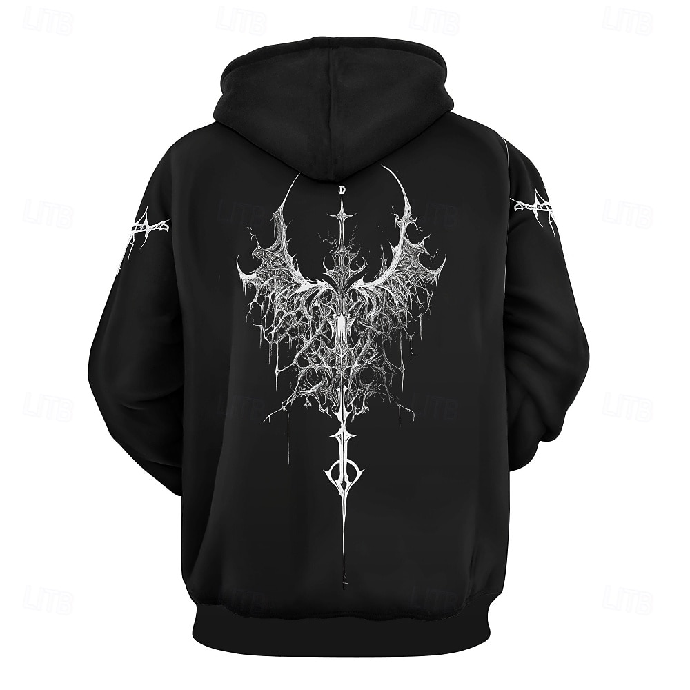 Men's Graphic Dark Hoodie Hoodies Sweatshirt Vacation Daily Classic Casual Long Sleeve Hooded Vacation Sports Outdoor Going out Streetwear Black Printing Spring &  Fall Designer S M L XL XXL 3XL 2026 - $33.99 –P5