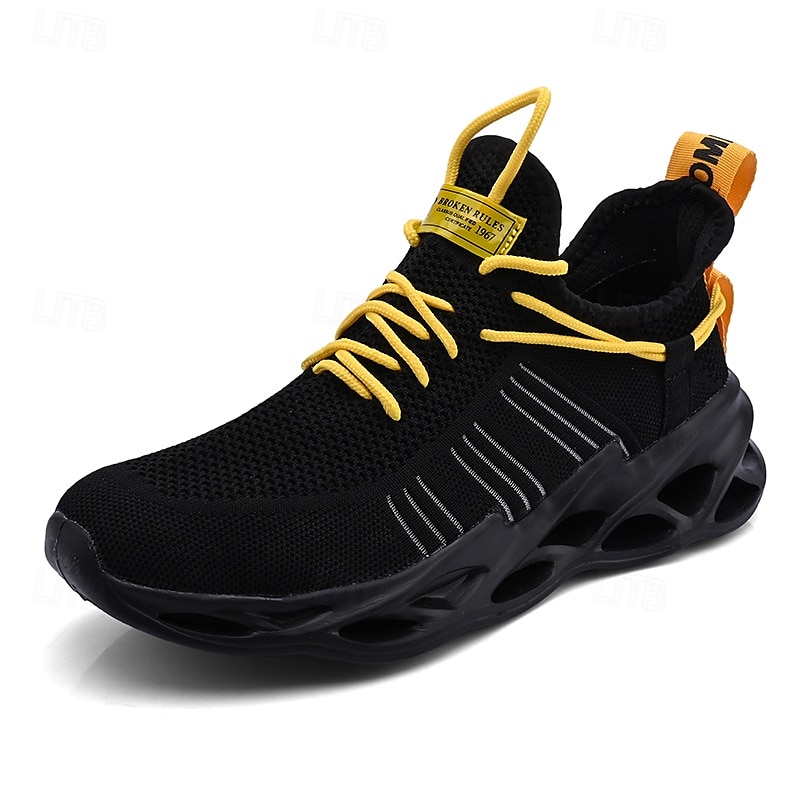scarpe da corsa traspiranti da uomo verde neon – scarpe sportive leggere con suola ammortizzata per sport e attività all'aperto del 2025 a $46.99 –P12