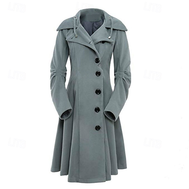 Punk & Gothic Steampunk Coat Trench Coat Hooded Plus Size Slim Fit Fancy Dress Women's Casual Daily Adults' Coat Fall & Winter 2026 - $51.99 –P11