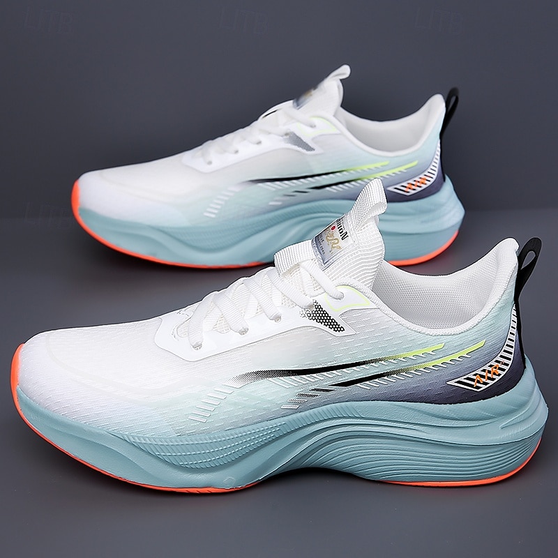 Men's Lightweight Breathable White Running Sneakers – Cushioning Athletic Shoes for Outdoor Sports and Fitness 2025 - $46.99 –P5