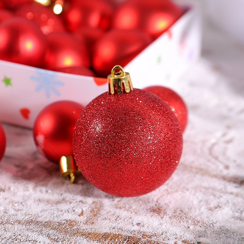 26 palline di Natale, decorazioni natalizie, palline infrangibili per albero di Natale da 4/5/6 cm, colorate decorazioni da appendere all'albero di Natale per la casa, le feste e l'esposizione in negozio del 2025 a $13.99 –P3
