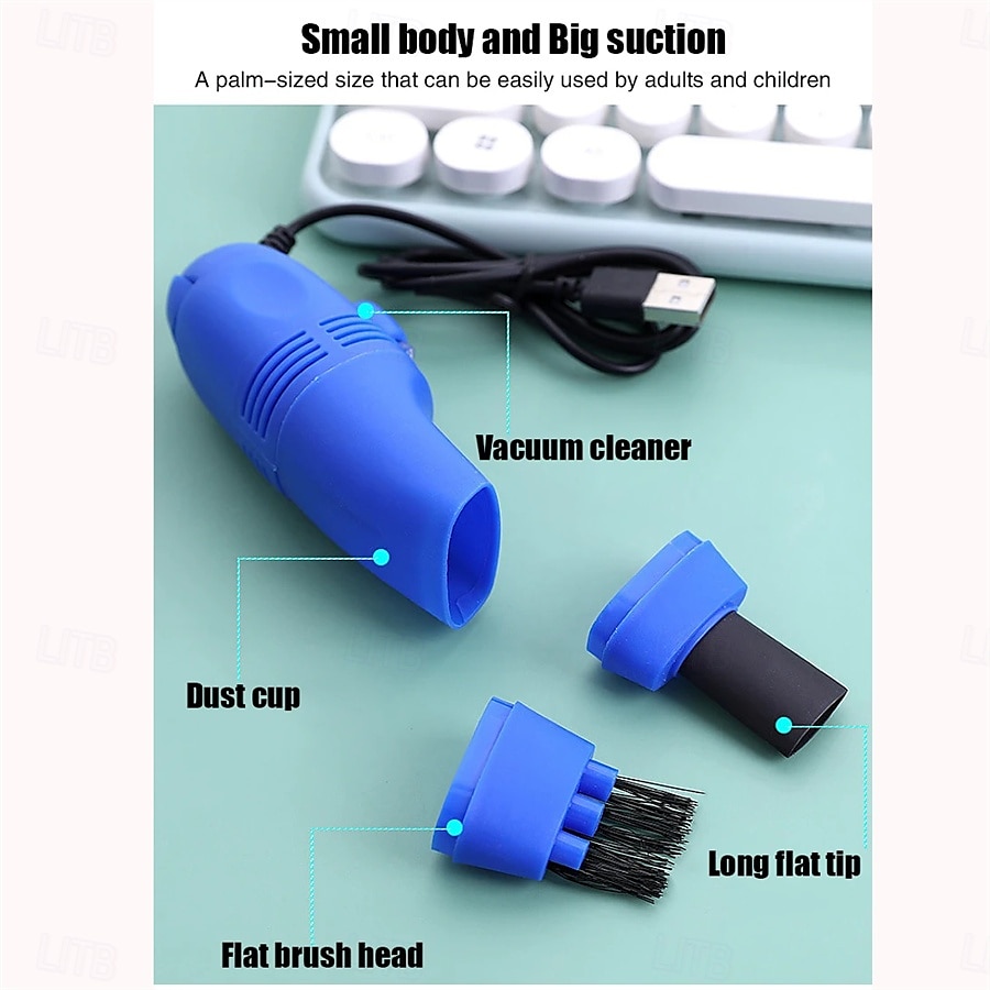 Mini USB Vacuum Cleaner Keyboard Brush Laptop Shell Cleaner Dust Brush Portable USB Vacuum Cleaner Computer Cleaning Tool 2025 - $14.99 –P2