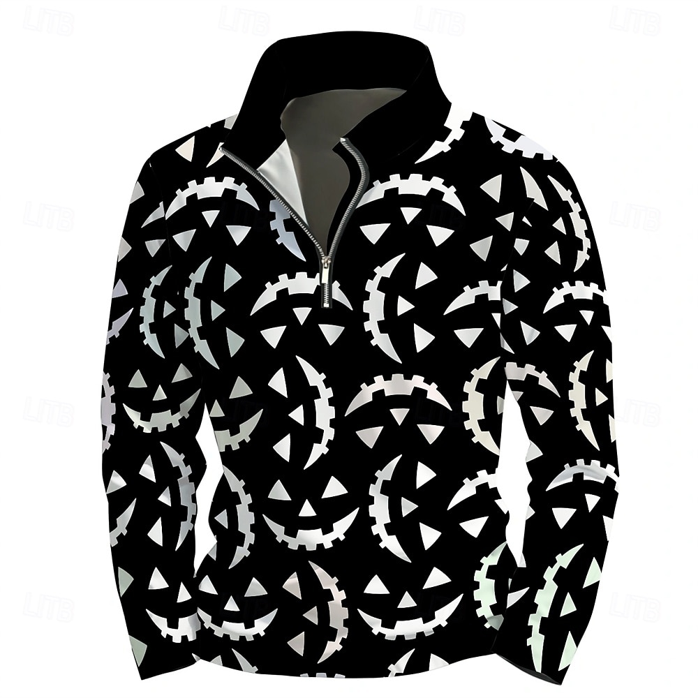 Homens Gráfico Escuro Moletons Moletom com zíper Manga Longa Moletom Colarinho Chinês Diário Casual Vintage retrô Impressão 3D Férias Para Noite Streetwear Imprimir Primavera & Outono de 2025 por $29.99 –P2