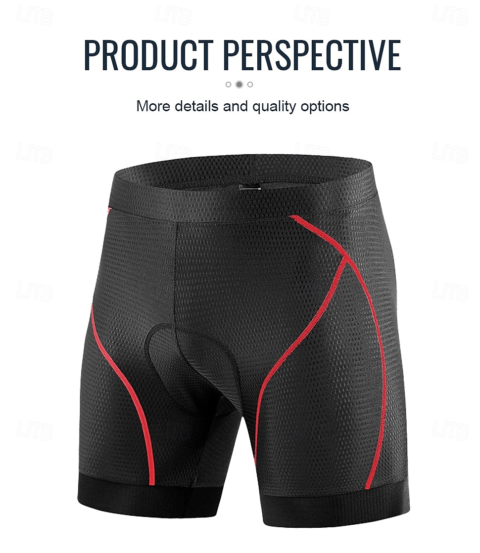 Herr Cykelbyxor Cykelshorts Vadderade cykelbyxor Cykel Shorts Underdelar Formsydd sporter Torkar snabbt Andningsfunktion Svart Svart / röd Kläder Cykelkläder 2025 - $25.99 –P9