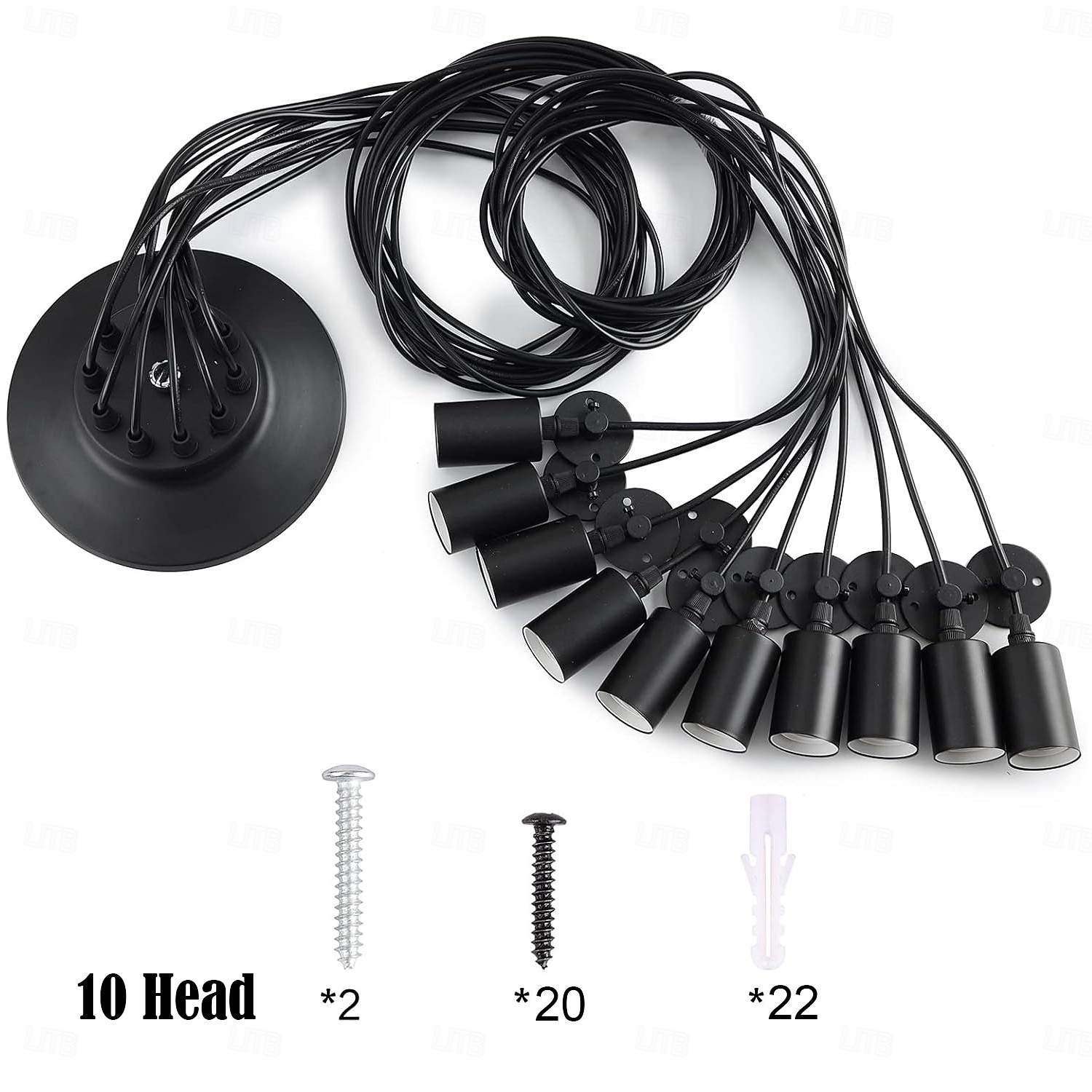 led hanglamp warm wit 6/10/14 koppen retro edison multi verstelbare diy plafond spider lamp modern chique industrieel voor woonkamer slaapkamer 110-240v 2026 - $161.27 –P14