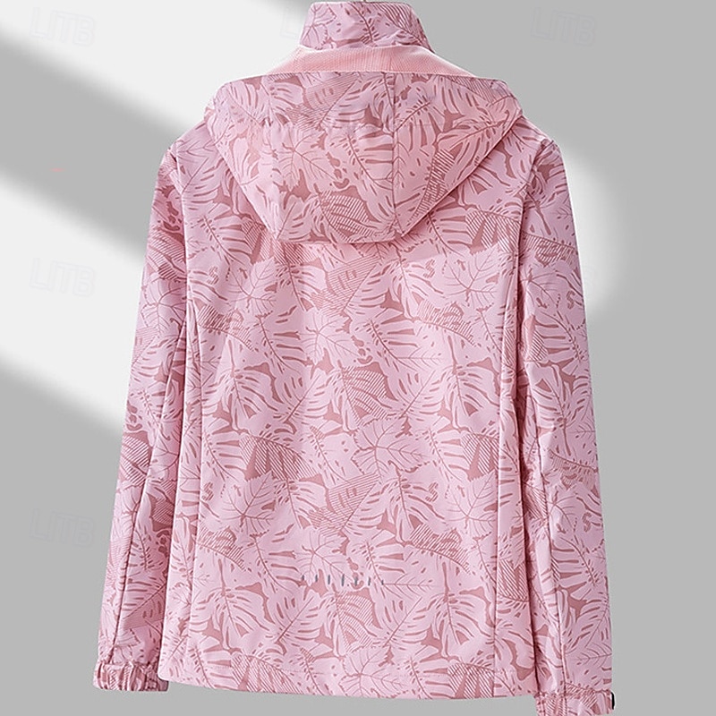 Mulheres Jaqueta Softshell Jaqueta de Trilha Quebra-Vento de Trilha Inverno Ao ar livre Botânico floral Prova-de-Água A Prova de Vento Bolso Múltiplo Zíper Frontal Jaqueta leve Zip Completo Campismo de 2025 por $15.49 –P9