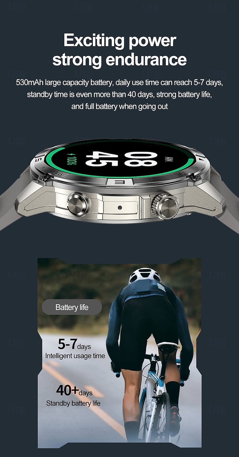 IMOSI GPS HK08 Smart Watch AMOLED Compass Altitude Air Pressure Bluetooth Call World Time 530MAH Sport Tracker Outdoor Clock 2025 - $68.99 –P7